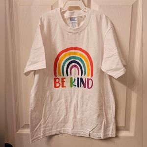 Port & Company Be Kind Rainbow tee NWOT